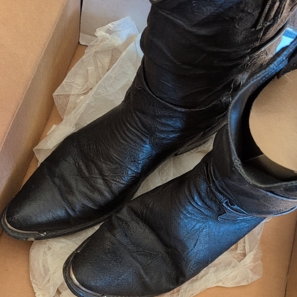 Dingo Black Leather Men's Boots - Picture 4 of 4